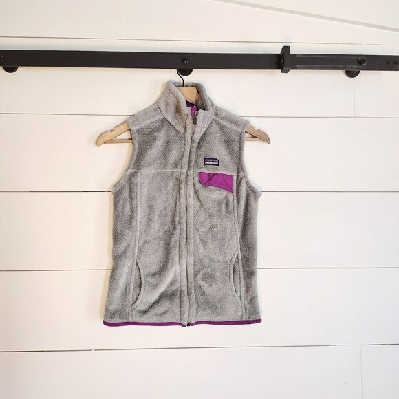 Patagonia Jackets & Blazers - Patagonia Re-Tool Fleece Vest Women’s XS Gray Purple Full Zip Gorpcore Outdoors